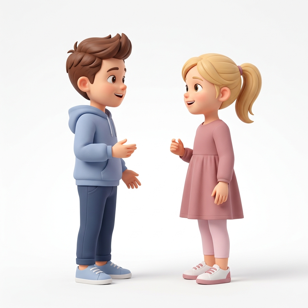 Boy and Girl Talking